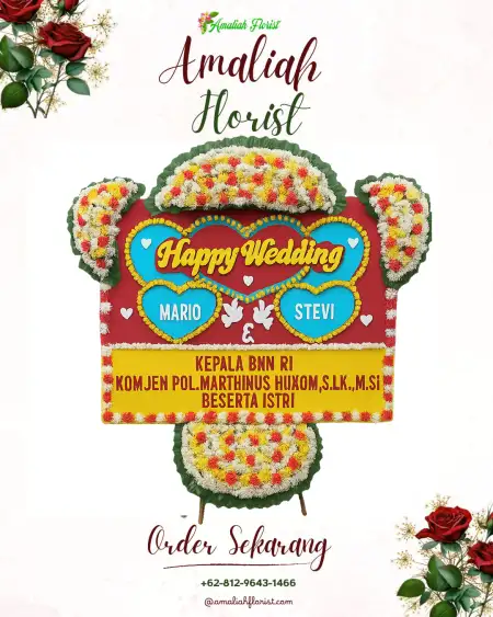 Papan Bunga Pernikahan Gondek